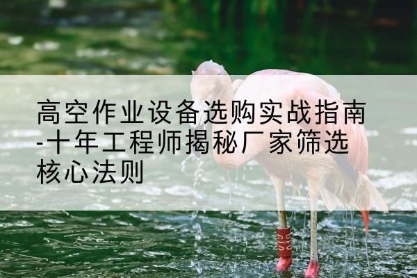 泸溪剪叉式升降机厂家-高空作业设备选购实战指南-十年工程师揭秘厂家筛选核心法则