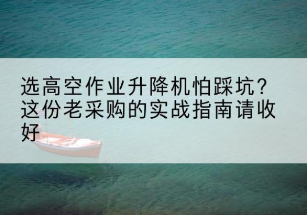泸溪高空作业升降机厂家推荐-选高空作业升降机怕踩坑？这份老采购的实战指南请收好